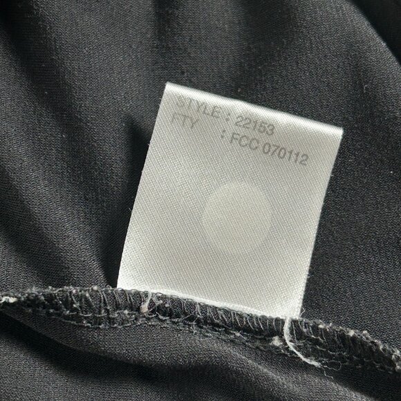 Jamie Sadock Womens Black 3/4 Sleeve 1/4-Zip Active Top Large Abstract Gray Grid - Picture 5 of 8